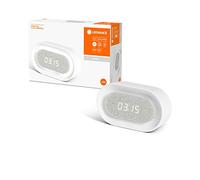 LEDVANCE CLOCK LED USB orologio portatile, bianco, 3,4W, 35lm, a batteria con USB, modulo LED con luce bianca fredda (4000K), sensore touch integrato per on/off e DIM, sensore di luce diurna