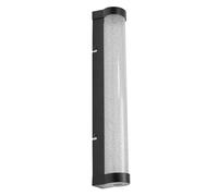 LEDVANCE da specchio/applique LED ORBIS Tube, nera, vetro con effetto bolle, 9W,