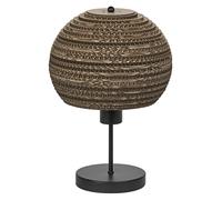 LEDVANCE da tavolo Decor Cardboard Ball marrone in cartone ondulato, leggera, E27, diametro 260 mm, in materiale riciclato, sostenibile grazie alla sorgente luminosa sostituibile, facile da installare