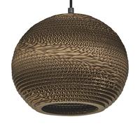 LEDVANCE Decor Cardboard Ball marrone in cartone ondulato, leggera, E27, diametr