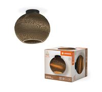 LEDVANCE Decor Cardboard Ball marrone in cartone ondulato, leggera, E27, diametr