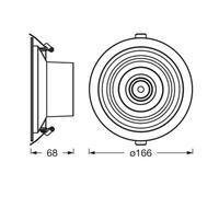 Downlight LEDVANCE DECOR FIL DL HALO, argento, 7W, 620lm