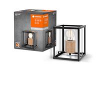 LEDVANCE DECOR Nairobi lampada da tavolo, nera, con attacco E27 per una facile sostituzione della lampada, compatibile con lampada normale o smart, protezione IP20