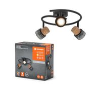 LED Plafoniera Decoro Spot Turacciolo Nero Rotondo 3 X 3,4W GU10 Bianco Caldo