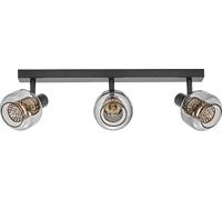 LEDVANCE Decor Spot Firefly apparecchio nero in stile industriale, 3 x 2,8 W, 827, 750 lm, 2700 K, corpo in metallo e vetro, attacco E14, facile installazione, lampada OSRAM dimmerabile inclusa