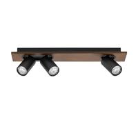 LEDVANCE DECOR SPOT MERCURY 3 x 3,4W, 690lm, aspetto legno, nero, faretto, teste