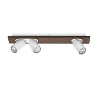 LEDVANCE Faretto da soffitto Mercury GU10, a 3 luci, legno/bianco LEDVANCE