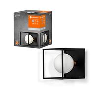 LEDVANCE DECOR Square applique da bagno, 150X150 IP44, nera, attacco G9 per sostituzione lampada, compatibile con lampada normale o smart, protezione IP20