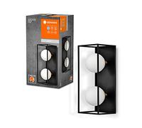 LEDVANCE DECOR Square applique da bagno, 350X150 IP44, nera, attacco G9 per sostituzione lampada, compatibile con lampada normale o smart, protezione IP20