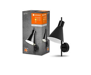 LEDVANCE DECOR Tokio applique, nera, 5W, 420lm, modulo LED integrato con colore della luce bianco caldo (3000K), stile giapponese, lunga durata di 30.000 ore, protezione IP20