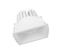 Ledvance Faretto da Incasso Spot Square Darklight Adjust, 8 W, Luce Calda, 3000 K, Bianco