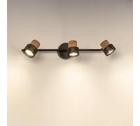 LEDVANCE Faretto da soffitto, GU10, a 3 luci, lungo, nero LEDVANCE