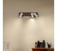 LEDVANCE Faretto da soffitto Mercury GU10, a 3 luci, legno/bianco LEDVANCE