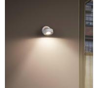 LEDVANCE Faretto LED da parete Pluto, acciaio, legno, bianco LEDVANCE