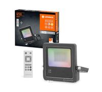 LEDVANCE Floodlight Wi-Fi Remote Control Bundle, Wi-Fi LED Flutlicht mit Fernbedienung, Strahler mit 20W, 3000K warmweiß,1260 Lumen, RGB Lampe aus Aluminium, ideal für Außen