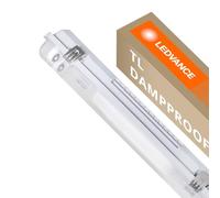 Ledvance Lampada a LED per ambienti umidi, resistente all'umidità, adatta per tubi LED da 2 x 120 cm, colore: bianco/nero/grigio