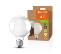 LEDVANCE Lampada a risparmio energetico a LED, globo smerigliato, E27, bianco caldo (3000K), 4 watt, sostituisce la lampadina da 60W, altamente efficiente e a risparmio energetico, confezione da 1
