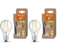 LEDVANCE Lampada a Risparmio Energetico a Led, Lampadina a Filamento di Vetro, E27, Bianco Caldo, 3000K, 2,5 Watt, Sostituisce La Lampadina da 40W, Efficiente, Confezione da 2