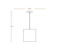 LEDVANCE Decor Cardboard Cilindro marrone in cartone ondulato, E27, diametro 250