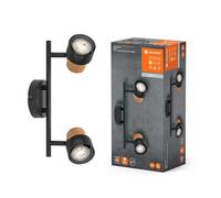 LEDVANCE DECOR SPOT CORK 2 x 3,4W, 460lm, nero, faretto, teste orientabili, util