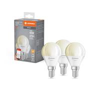 LEDVANCE Lampada LED intelligente con tecnologia WiFi, E14-base ottica opaca,Bianco caldo (2700K), 470 Lumen, sostituzione delle lampade 40W, dimmerabile intelligente, 3-Confezione