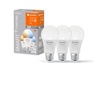 LEDVANCE Lampada LED intelligente con tecnologia WiFi, E27-base ottica opaca ,Colore della luce modificabile (2700K-6500K), 806 Lumen, sostituzione delle lampade 60W, , 3-Confezione