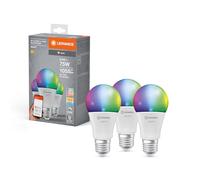 LEDVANCE Lampada LED intelligente con tecnologia WiFi, E27-base ottica opaca,Colori RGBW modificabili, colore della luce modificabile (2700K-6500K), 1055 Lm,3-Confezione