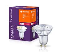 LEDVANCE Lampada LED intelligente con tecnologia ZigBee, GU10-base vetro trasparente,Bianco caldo (2700K), 350 Lumen, sostituzione delle lampade 50W, dimmerabile intelligente, 4-Confezione