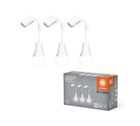 LEDVANCE Lampada LED Renovation A75 Terminal Block, confezione da 3, bianco neutro 4000 K, 10 W, 1055 lm, bianco, per cantieri edili, installazione rapida
