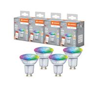 Ledvance Lampada Led Smart+ Matter con Riflettore Attacco Gu10, Vetro, 4,9W, 350Lm,Luce Colorata e Luce Bianca, Compatibile con Google, Alexa, Apple, App o Controllo Vocale, Fino 20.000 Ore,Conf. Da 4