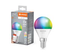 Ledvance Lampada Led Smart+ Matter, Smerigliata, 4,9W, 470Lm, Forma a Sfera E14, Luce Colorata e Luce Bianca, Compatibile con Google, Alexa, Apple, App o Controllo Vocale, Durata Fino a 20.000 Ore