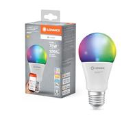 Ledvance Lampada Led Smart+ Matter, Smerigliata, 9,5W, 1055Lm, Forma a Goccia E27, Luce Colorata e Luce Bianca, Compatibile con Google, Alexa, Apple, App o Controllo Vocale, Durata Fino a 20.000 Ore