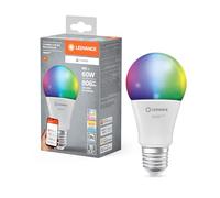 Ledvance Lampada Led Smart+ Matter, Smerigliata, 9W, 806Lm, Forma a Goccia E27, Luce Colorata e Luce Bianca, Compatibile con Google, Alexa, Apple, App o Controllo Vocale, Durata Fino a 20.000 Ore