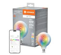 Ledvance Lampada Led Smart+ Matter, Vetro Chiaro a Filamento, 4,8W, 470Lm, Globo E27, Luce Colorata e Bianca, Compatibile con Google, Alexa, Apple, App o Controllo Vocale, Durata Fino a 15.000 Ore