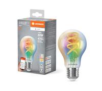 Ledvance Lampada Led Smart+ Matter, Vetro Chiaro a Filamento, 4,8W, 470Lm, Goccia E27, Luce Colorata e Bianca, Compatibile con Google, Alexa, Apple, App o Controllo Vocale, Durata Fino a 15.000 Ore