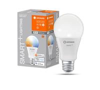LEDVANCE Lampada LED SMART+ WIFI, smerigliata, 14W, 1521lm, forma classica a goccia con E27, luce bianca regolabile, dimmerabile, app o controllo vocale, durata fino a 20.000HR, confezione da 4