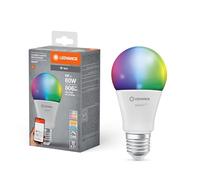 LEDVANCE Lampada LED SMART+ WIFI, smerigliata, 9W, 806lm, forma classica a goccia con attacco E27, luce colorata e luce bianca, controllo tramite app o vocale, durata fino a 20.000 ore