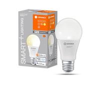 LEDVANCE Lampada LED SMART+ WIFI, smerigliata, 9W, 806lm, forma classica a goccia con E27, luce bianca calda a 2700K, dimmerabile, app o controllo vocale, fino a 20.000HR, confezione da 4