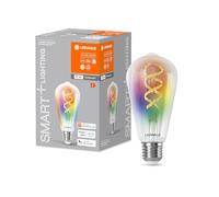 LEDVANCE SMART+ WIFI LED-Lampe, Weißglas, 4,8W, 470lm, Edison-Form mit 64mm Durc [EEK: F]