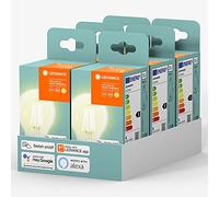 Ledvance lampada Smart LED con Bluetooth Mesh, controllabile anche con Alexa e Google Assistant, sostituisce le tradizionali lampade 60W, bianco caldo (2700K), Smart Dimmable, 6 confezione