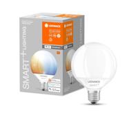 LEDVANCE Lampada Smart LED con Wifi, base E27, dimmerabile, colore della luce variabile (2700-6500K), forma a globo, opaco, controllabile con Alexa, Google e App, 1 confezione