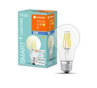 LEDVANCE Lampada Smart+ LED, tecnologia Bluetooth, E27, filament, dimmerabile, sostituisce lampadine da 50 W, bianco caldo, 2700 K, controllabile con Google, Alexa e Apple Voice Control