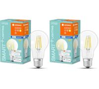 LEDVANCE Lampada Smart+ LED, tecnologia Bluetooth, E27, filament, dimmerabile, sostituisce lampadine da 50 W, bianco caldo, 2700 K, controllabile con Google, Alexa e Apple Voice Control