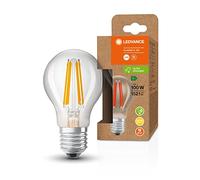 LEDVANCE Lampadina a risparmio energetico, lampadina a filamento, E27, bianco caldo (3000K), 7,2 watt, sostituisce la lampadina da 100W, altamente efficiente e a risparmio energetico, confezione da 1