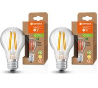 LEDVANCE Lampadina Led a Risparmio Energetico, Lampadina a Filamento, E27, Bianco Caldo, 3000K, 5 Watt, Sostituisce La Lampadina da 75W, Efficiente E a Risparmio Energetico, Confezione da 2