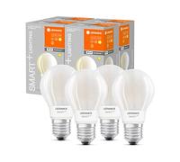 LEDVANCE lampadina Smart LED con tecnologia Wifi, E27, dimmerabile, bianco caldo, forma della lampadina, opaca, sostituzione per lampadine 75W, controllabile con Alexa, Google App, confezione da 4