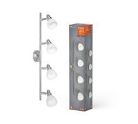 LEDVANCE LED LED SPOT G9 Faretto a 4 luci di Qualità in Alluminio, Adatto per Pareti e Soffitti Interni, Lampade G9 2W Sostituibili Incluse, Bianco Caldo, 2700K, 4x2W