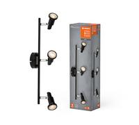 LEDVANCE Faretto da soffitto GU10, a 3 luci, nero LEDVANCE
