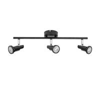 LEDVANCE Faretto da soffitto GU10, a 3 luci, nero LEDVANCE