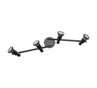 LEDVANCE LED SPOT GU10: 4 x 3,4W, 920lm, nero, temperatura colore 2700K, luce ca